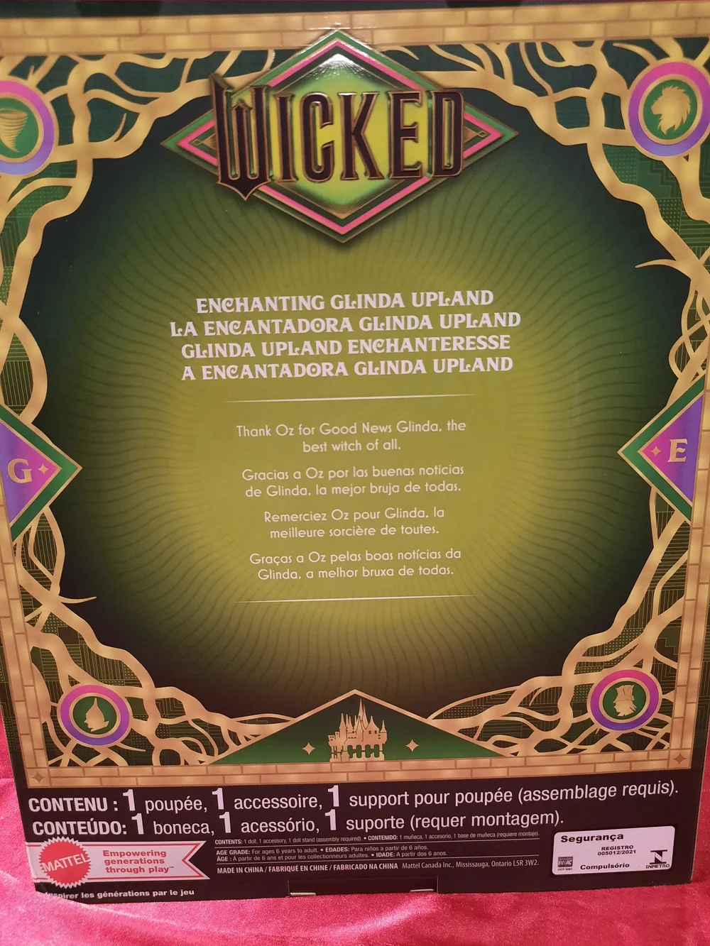 Wicked Enchanting Glinda Upland Large Size Collectors Doll